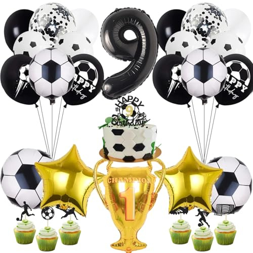 Garçon Déco foot anniversaire garçon Football, Décoration de Football de Fête, Kit Decoration Anniversaire Football, Ballon de Football Anniversaire