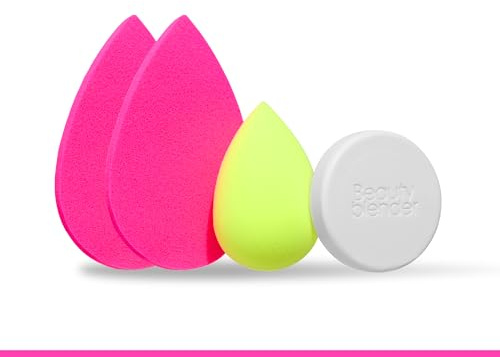 Beautyblender Cleantemporary Trio Blend, Blot & Cleanse Set | 1 éponge de maquillage Beauty Blender + 2 éponges compactes Blotterazzi + 1 nettoyant liquide
