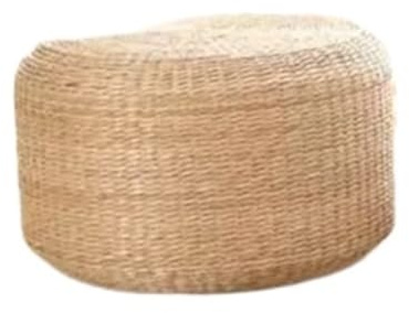JCXIOC Meditation Cushions Straw Futon Seat Cushion Tatami Meditation Kneeling Prayer Mat Hand Woven(Height 30 cm,50 cm in diameter.)