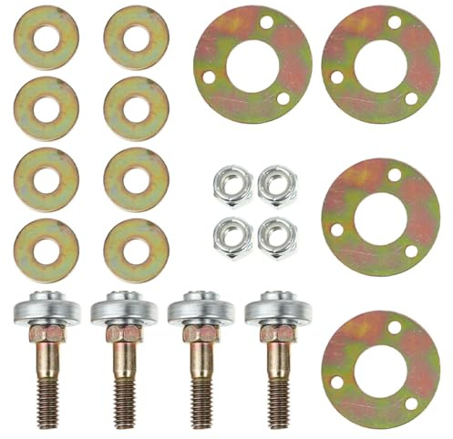 SEWACC 4 Stück Schaukelstuhl Lager M8x55mm Möbelbeschlag Stahl Verzinkt Lagerschrauben Zubehör für Möbelersatzteile