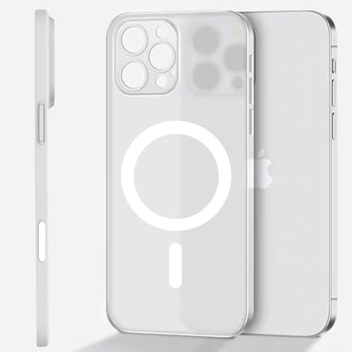 FAOMSEBS Cover per iPhone 15 Pro Max, Opaco Traslucido Magnetica | Ultra Sottile, Presa Leggera, Compatibile con MagSafe, Corpo Flessibile e Finitura Antimpronta per Viaggio e Quotidiano