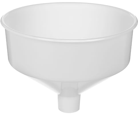 10 Inch Plastic Liquid Funnel for Beer, Oil Filling and Bottles | Wide Mouth Design, Jam Filter Insert, Spill Prevention, Kitchen and Garage Use,