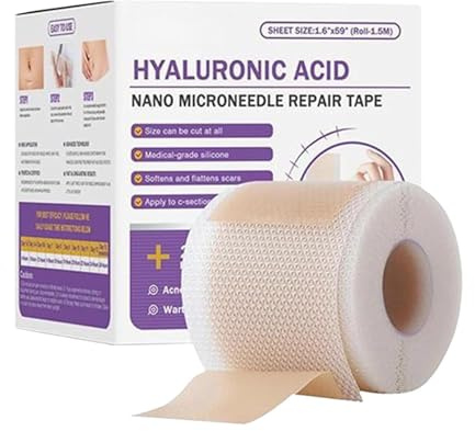 Silicone Scar Tape – Soft Medical Grade Sheets, C-Section Recovery Patches, Professional Keloid Removal Strips, Breathable Skin Care – For Burns Tummy Tuck