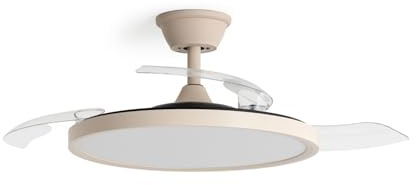 LEDKIA Deckenventilator mit Licht Lautlos DC einziehbare Flügel Kleon Trans | CCT 2560 lm, Leiser und Effizienter DC Motor 15W, Ausziehbare Flügel, 6 Geschwindigkeiten, 106 cm, Fernbedienung