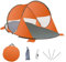 Duhome Abri de Plage Pop Up Pliable Tente Anti UV de Plage 2-3 Personnes Protection Solaire avec Sac pour Camping Jardin, Orange