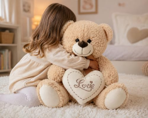 Sweety Toys 9008 Valentine Teddy Teddybär Plüschbär 60 cm | Plüschtier mit Herz LOVE