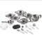 AMC Batteria PENTOLE PADELLE INDUZIONE Antiaderente Acciaio Inox 23 Pezzi Cucina