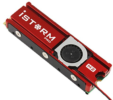 jeyi Kühlung Kriegsschiff Fan nvme NGFF M.2 Kühlkörper 2280 SSD – Rot