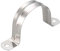 sourcing map 50mm(2) Rigid Pipe Strap, 2 Holes 304 Stainless Steel Tension Tube Clip Clamp 4pcs