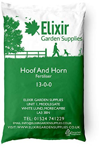 Elixir Gardens Hoof and Horn Organic Plant Food Fertiliser 13-0-0 Various Sizes 500g-25kg | 0.5kg Bag | 500g Treats 7sqm