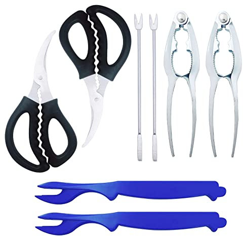 Luckkyme Meeresfrüchte-Werkzeuge, Hummer-Kreb-Knallbonbons Hummerschalen Seafood Gabeln Seafood Gabel (8 Stück)
