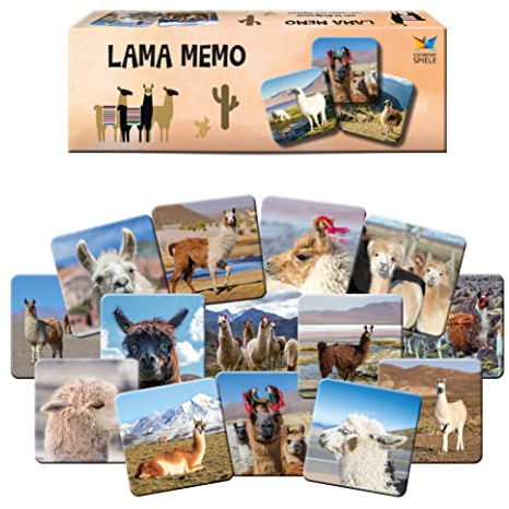 Starnberger Spiele - Lama Memospiel - Kartenspiel für Erwachsene und Kinder ab 6 Jahren - Geschenk für Lama- und Alpaka-Fans