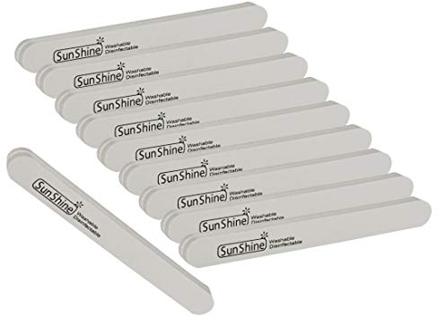 PROFICO 10 Stück Profi Nagelpuffer Buffer Gerade 240/320 Doppelseitge Buffer Nagelfeile Schmirgel Boards Feine Körnung für natürliche Nägel Gel Nägel Nagelfeile für Maniküre & Pediküre (Grau)