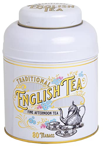 New English Teas, Ivory Vintage Victorian Caddy, with 80 Tea bags