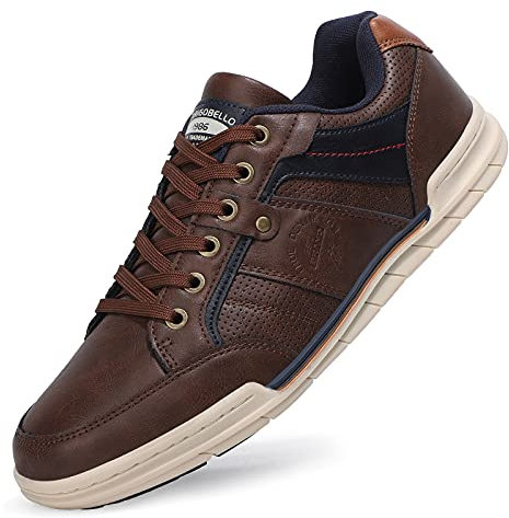 TARELO Sneaker Herren Freizeitschuhe Mode Schuhe Braun 45