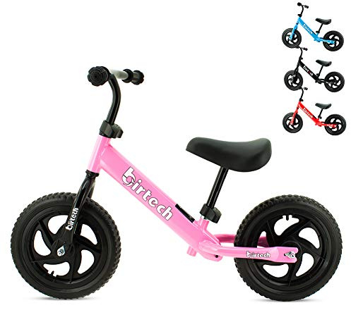 12 Balance Bike, Lightweight No Pedal Training Bicycle, Carbon Steel Frame Adjustable Handlebar and Saddle EVA Tires, for Kids 2-6 Years old