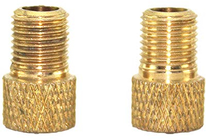 Alecony Fahrrad Ventil-Adapter, DV & SV (Dunlop- & Französisches Ventil) auf AV (Auto-Ventil) mit Dichtring, Messing Presta Fahrrad Ventilkappen Reifen Kappen Französisch Kappe Staubschutzhüllen