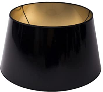 Designer-Lampenschirm-Schwarz-rund-konische Form Ø 25cm innen Gold