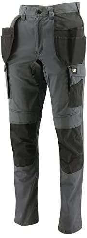Caterpillar Essentials Stretch Knee Pocket Dark Shadow-Black