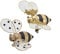 Biene Gold Glitter 2er Set mit Clip - Geschenk für Imker, Weihnachtsdeko, Christbaumschmuck
