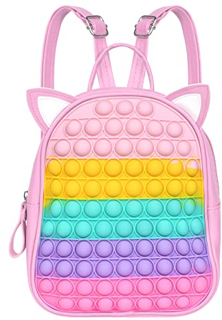 Ainiv Pop Tasche It, Fidget Toys Tasche Pop Kinder, Package Fidget Toys Crossbody Geldbörse Set, Popit Push Pop Bubble Anti Stress Spielzeug Handtasche, Plopper Bag Kleine Geschenke für Kind