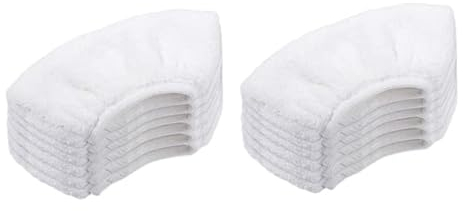 LIZONGFQ 12 pièces Housse de Chiffon de vadrouille pour Karcher Easyfix SC1 SC2 SC3 SC4 SC5 SV7 Remplacement Nettoyeur Vapeur tête de vadrouille Chiffons tampons (Color : White)