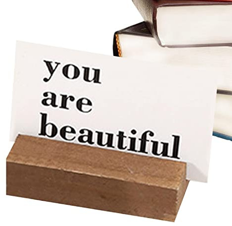 Porte-Visite - Support en Bois pour Cartes Postales - Étagère Rangement pour Cartes Postales en Papier