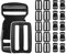 DOJA Barcelona | Kunststoff Schnallen 32mm | Pack 10 Steckschnallen + 10 Leiterschnallen | Innenbreite 32mm | Kunststoff Clip | Rucksack Schnalle | Gurtschnalle | Ersatzschnalle | Taschenverschluss