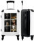 NoBoringSuitcases.com® Koffer groß Trolley Rollkoffer Reisekoffer mit 4 Rollen Fotokoffer - Frau - Collage - Gold - Architektur - Auto - 67x43x25cm - 90 Liter