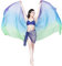 TMZAQH Frauen Bauchtanz Schleier Chiffon Tanzen Hand Schal allmähliche Farbe 220 * 120cm, Lila Blau Grün, 220*120cm