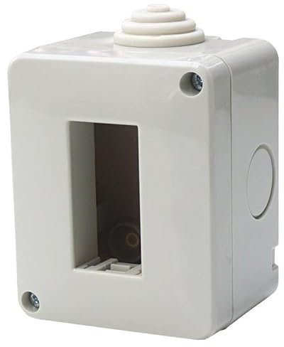 Scatola Porta Frutti Da Esterno IP40, Compatibile Con Vimar Plana (1, Custodia 1 Posto/Modulo)