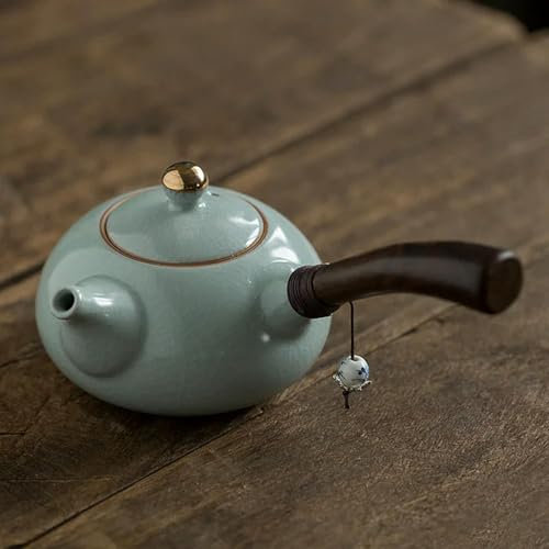 Tea Kettle Japan Ceramic Teapot Side Handle Tea Pot Kung Fu Tea Sets Drinkware 220ml Tea Brewer Tea Infuser Pot