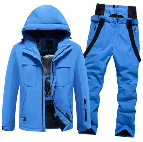 Langlauf Skating Set Skiausrüstung Herren Ski Jacke Hose Damen Schneelatzhose Damen Schneejacke Damen Wasserdicht Angelanzug Herren Wasserdicht Schneehose Mädchen 170 Schneemantel