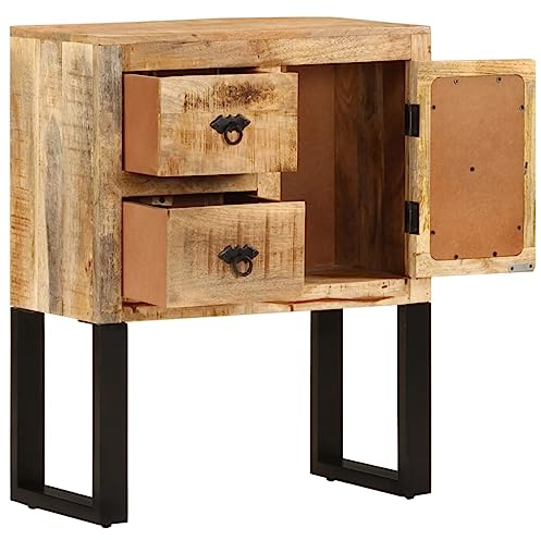 QZZCED Schrank Dielen-Sideboards Küchen-Sideboard Sideboard 60 x 30 x 76 cm Massivholz Mango Geeignet für Lounge, Wohnzimmer, Küche