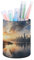 NWTRK Pot à crayons New York In The Sunset pour bureau - Grande capacité - Joli pot à crayons - Décoration de bureau - Porte-pinceaux de maquillage - Fournitures de bureau multifonction pour la maison
