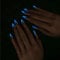 TRENTSNOOK 10pcs French Press on nails Long Pointed False Nails Lady White Edge Glow-in-the-Dark(L)