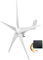 KX-ENERGY 500W Horizontale Windturbinen 5 Flügeln Windgenerator Komplettanlage, 12V 24V Windmühlen Windkraftanlage mit Laderegler für Stromergänzung