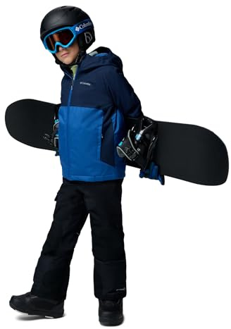 Columbia Youth Boys Alpine Action 3 Jacket, Ski Jacket, Mountain Blue Melange/Collegiate Navy, Medium
