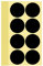 240 Stück Klebepunkte Aufkleber 50 mm Runde Punktaufkleber Farbkodierun Etiketten selbstklebende Markierungspunkte zum Beschriften,Basteln black Stickers Round Color Coding Label (Schwarz 5 cm)