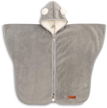 Sensillo - Auto-Poncho für Kinder - Für Autositz - Kinderwagen - Fahrrad - Mit Kapuze - Warmer Fleece für Winter und Herbst - ca. 80×59cm (+/- 2cm) - Mantel für Kinder