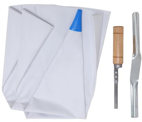 Grout Bag for Mortar, 5pcs Grout Bag with Brick Jointer and Tuck Pointer Tile Caulk Tool for Filling Tile Joints Tile Grout Masonry Bag for Masonry Tools Grout Tools Mortar