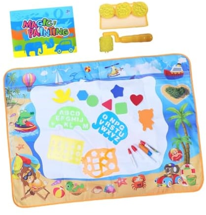 Wasserkritzeleimatte 24 Stück aus Gewebe für Kinder | Großformat 100×70cm, zum Zeichnen und Schreiben, Tragbar, als Lernspielzeug für Jungen und Mädchen