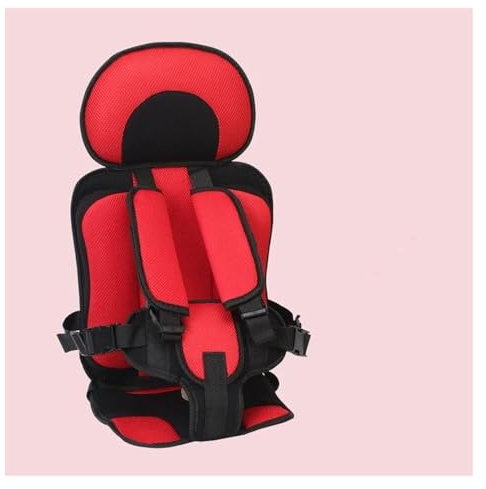 Autositzbezüge Kindersitzmatte Für 6 Monate Bis 12 Jahre Alt Atmungsaktive Stuhlmatten Babyautositzkissen Verstellbares Kinderwagen-Sitzpolster Auto Sitzbezüge(Small Red)
