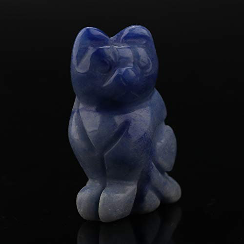 Lucky Cat Decoration, 1.5 Colorido Tallado a Mano Cat Lucky, Estatua de Adornos de Piedra Coleccionables para el Escritorio de la Oficina en Casa, Figuras Coleccionables (#6)