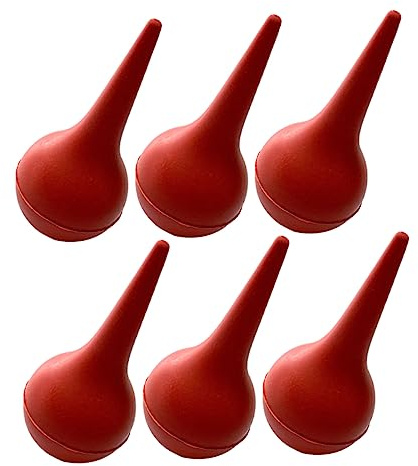 Homoyoyo 6 Stück Nasenspritze und Ohrenschmalzentferner aus Gummi für Babys mit Starker Saugleistung und Einfache Reinigung zur Sanften Ohr und Nasenpflege