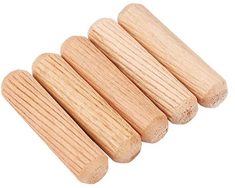 DEWIN Dowels in Legno Assortiti 100 Pezzi/perni di Tassello in Legno Set per Pin di Legno a Venatura a Croce per Mobili M10 X 40 Mm
