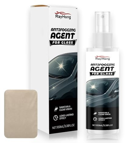 Antibeschlagspray Auto, 100 ml Anti Fog Spray + Antibeschlagtuch Auto | Bbeschlagene Autoscheiben Innen,Auto Beschlagene Scheiben Innen, Anti Beschlag Auto für Autoscheiben,Glas, Brillen und mehr