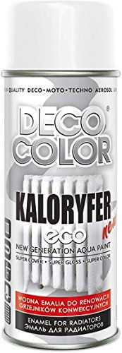 ECO Radiator - Water Based Enamel Spray Paint for RADIATORS BOILERS Heating Pipes 400ml Pure White RAL 9016