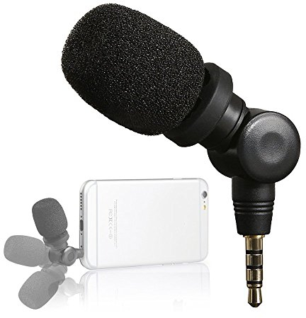 Saramonic Mini SmartMic Directional Condenser Flexible Microphone for Smartphones,Vlogging Microphone for iPhone and YouTube Video, Mic for iOS Apple iPhone 7 7s 8 X 11 6 6s iPad and Android Phone