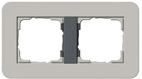 Gira 0212422 Abdeckrahmen E3 2-Fach, grau/anthrazit